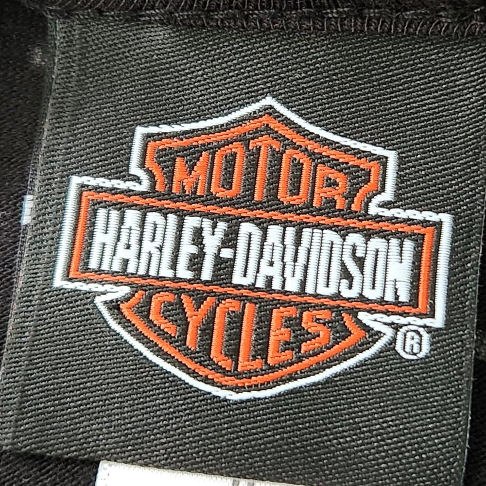 Harley Davidson Women's Long Sleeve Black Lace Top Size M - Picture 5 of 8